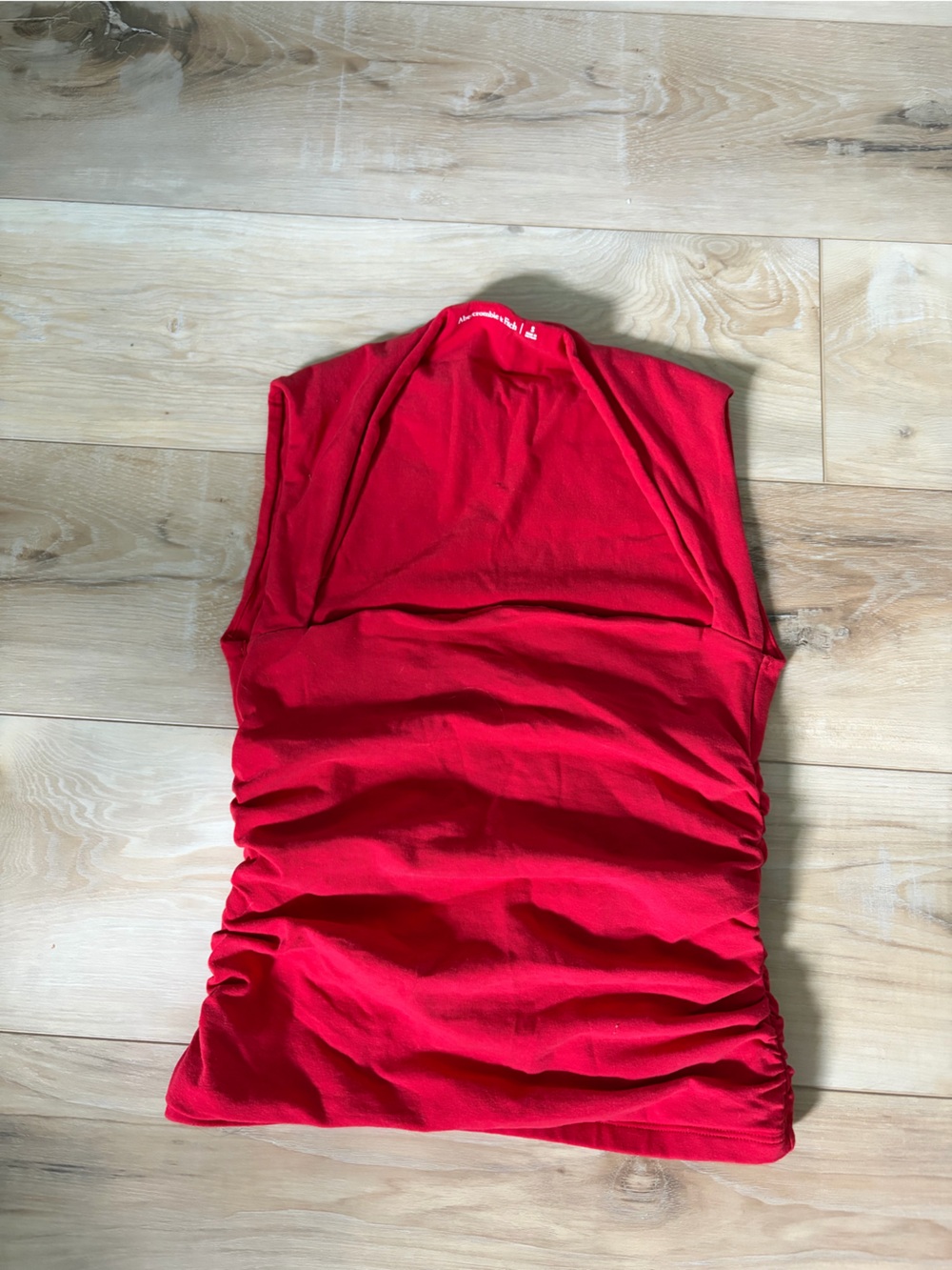 Abercrombie & Fitch Bright Red Ruched Tank